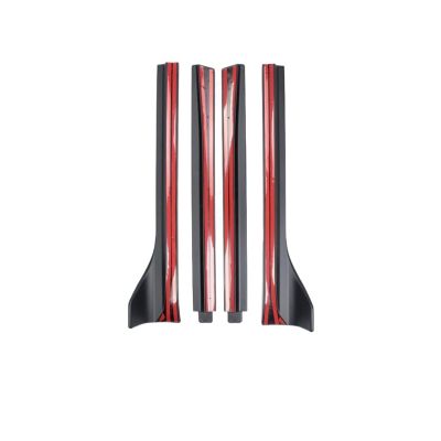 High-Performance 4PCS Sport ABS Side Skirt Extension Compatible for Tesla Model Y 2018-2021 3mm Reinforced Aerodynamic Side Spoiler Trim(Matte Black)