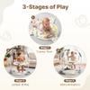TODECARE 3-in-1 Baby Jumper Activity Center with Music, Lights, Gray view 2