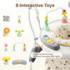 TODECARE 3-in-1 Baby Jumper Activity Center with Music, Lights, Gray view 3