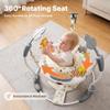 TODECARE 3-in-1 Baby Jumper Activity Center with Music, Lights, Gray view 4