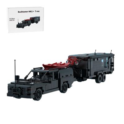 BICRKTOMXY Off-Road Truck and Caravan Building Block Set, Heavy-Duty Expedition Vehicle with Upgraded Travel Trailer, Kayak & Bike, Outdoor Adventure Construction Model Kit for Adults (1115PCS)