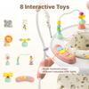 TODECARE 3-in-1 Baby Jumper Activity Center with Music, Lights, Pink view 3