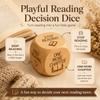Wooden Reading Decision Dice, Engraved Book Lover Dice with Reading (1) view 2