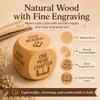 Wooden Reading Decision Dice, Engraved Book Lover Dice with Reading (1) view 3
