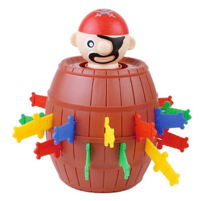 Elysianjoy Large Pirate Barrel pop-up Game, a Fun Action Toy Suitable for Children Aged 4 and up, Includes Colorful Swords.
