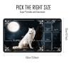 MUOHEGNT Premium Stitched MTG Playmat with Zones and Non-Slip Rubber Backing - TCG Play Mat for MTG and Other Card Games,Wolves Under Full Moon view 4