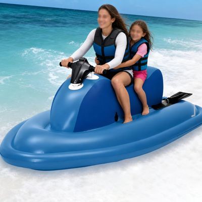 GmhXylophyte Seated Floating Pool Motor Boat, 10000/16000mah BTtRy-PWR, 2-3 Persons Water Propulsion Jet Ski, Removable and Rechargeable Propeller, for Gift Giving B