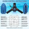 GmhXylophyte Seated Floating Pool Motor Boat, 10000/16000mah BTtRy-PWR, 2-3 Persons Water Propulsion Jet Ski, Removable and Rechargeable Propeller, for Gift Giving B view 4