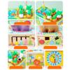 ZQsmgs Multifunctional Wooden Tissue Box Toy, 6-in-1 Montessori Sensory Activity Cube view 2