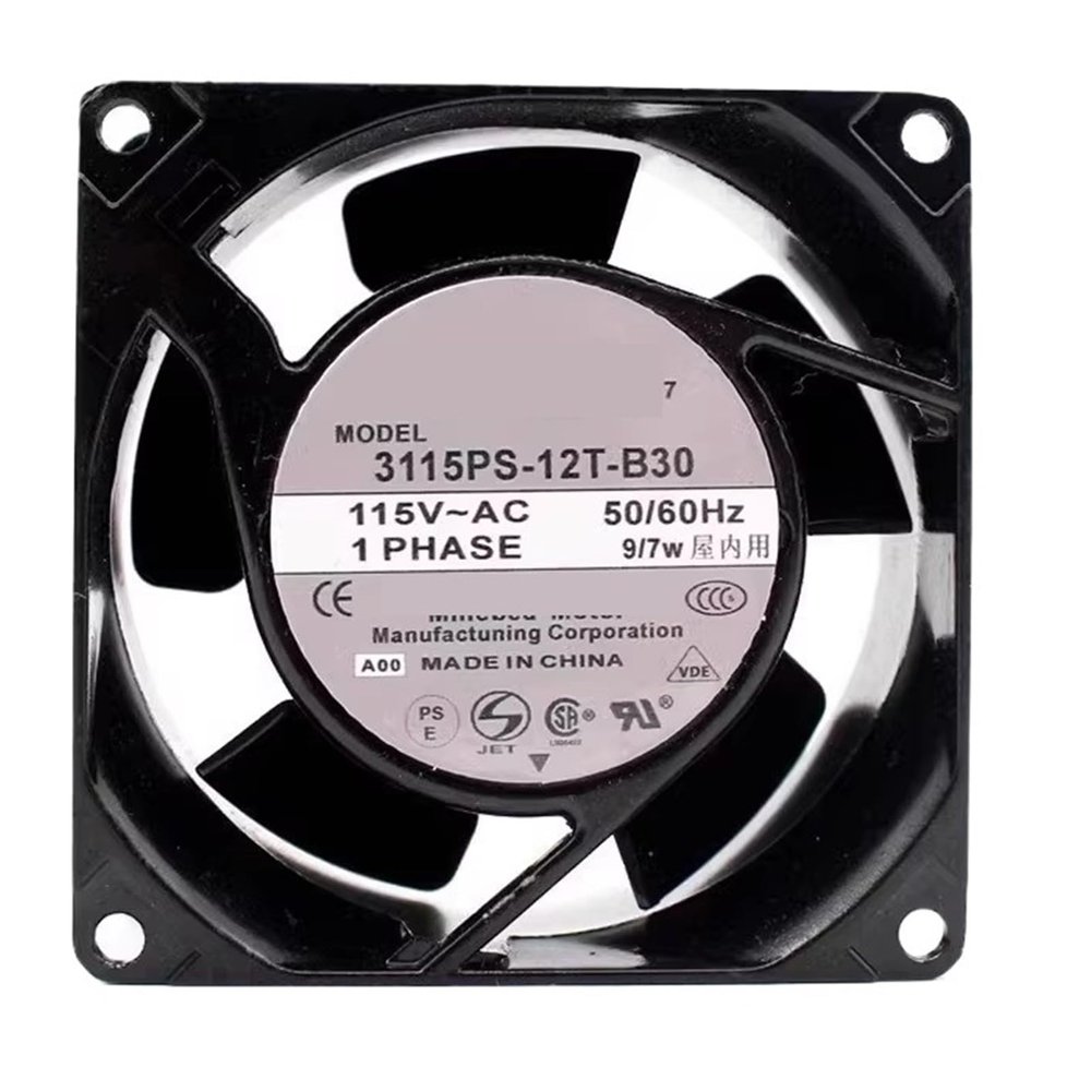 100V 7/9W 80 * 38MM 8CM Cooling Fan 3115PS-12T-B30