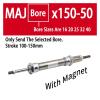 WRBSUJTMM 1 Pcs MAJ16/20/25/32/40mm Double Acting Piston Tool Aluminum Alloy Adjustable Stroke Thin Mini Cylinder(Stroke 150-50,MAJ16 (Bore 16mm)) view 2