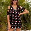 SEOCKA Playing Poker Card Suit Women Off Shoulder Top view 3