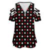 SEOCKA Playing Poker Card Suit Women Off Shoulder Top view 4