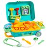 Fun Express 9 1/2" x 14 1/2" Candy & Ken Rolling Luggage Plastic Doctor Play Set - 11 Pc. view 3