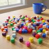 ibasenice 100pcs 16mm Blank Dice - 16mm/0.6'' Acrylic 6-Sided DIY Dice Cubes for Educational Math Teaching, and Party Favors - Board Game Replacement Pieces view 4