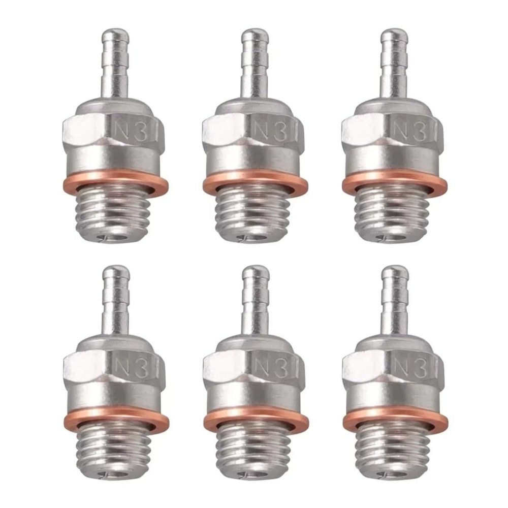 Rc Accessories Parts for Traxxas for Kyosho for HPI for HSP for Redcat 1/8 1/10 2/6 Pcs Hot for Spark Glow Plug for Nitro Engine Replace RC Car Parts(4pcs,N3)