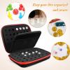 Beavorty Compact Dice Organizer Bag with Dual Compartment and Mesh Pocket Synthetic Fiber Dice Holder Case for Table Game and Local Event Accessories view 3