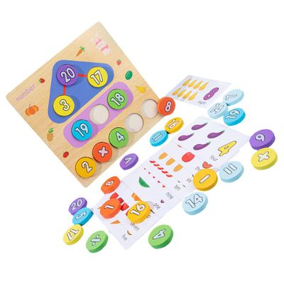 Milisten Wooden Educational Digital Number Puzzle Clock for Parent Learning, Train Logical Thinking and Cultivate Number Awareness with Colorful Matching Puzzle