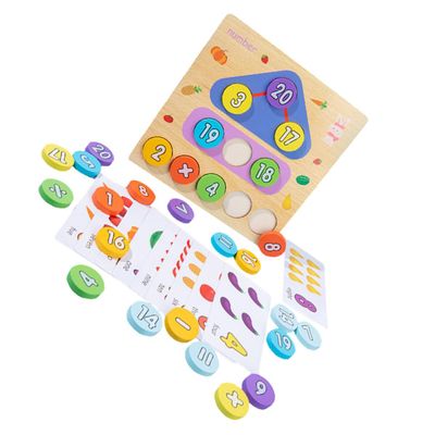 Hohopeti Wooden Digital Clock Puzzle and Adults, Educational Number Board Game to Train Logical Thinking and Cultivate Number Awareness, Parent Early Learning