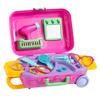 Fun Express 9 1/2" x 14 1/2" Candy & Ken Rolling Luggage Plastic Beauty Salon Play Set - 13 Pc. view 3