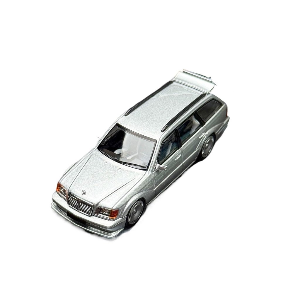 LBUAOIZ 1 64 for Mercedes-Benz S124 Modeii Evo2 Wagon Station Alloy Car Model Decoration and Game(Silver)