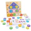 Totority Wooden Digital Clock Number Puzzle Board for Parent Early Learning, Train Logical Thinking and Practical Ability, Colorful Math Jigsaw and Adults view 1