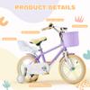 HOMMOW Kids Bike with Training Wheels, 12 14 16 Inch Bicycle for Girls Boys view 2