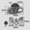 Rc Upgrade Spare Parts for Axial for SCX10 III II 90046 for Capra for TRX4 for LCG 1/10 2 Low Gearbox Middle Transmission Box W Overdrive Gear RC Crawler(Red) view 3