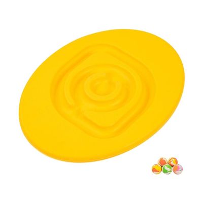DYNWAVE 1 Piece Balance Board Kids Vestibular Sensory Integration Sports Game Rocking Seesaw Body Training Play PE Material Suitable for Preschool, Yellow