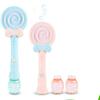 KONTONTY Automatic Bubble Blower in Cartoon Lollipop Shape with Abs Material Healthy Fun and Develop Manipulate Ability for Picnics and Birthday Parties Blue Bubble Wand view 2
