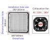 KT9806 AC 220V / 380V High Speed AC Condenser Dual Ball Bearing Cooling Fan for 320 * 320mm Ventilation with Metal Guard(AC 380V) view 3