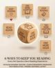 JMDDRMW Wooden Reading Decision Dice 6-Sided Wood Reading Decision Dice for Book Lovers One More Chapter KeepReading Stop Readings Funny Book Lovers Gift for Home Office Fathers Day(6psc) view 4