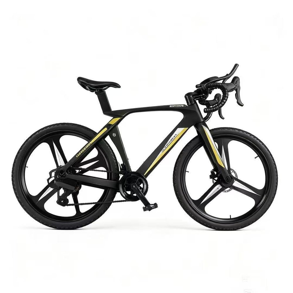 Simulation Alloy Bend Set Road Bicycle Model Matt Black/Flame Red Double Colour Movable Gears Mini Bicycle Spare Parts Desktop Collection Creative Birthday Gifts (Matte Black)