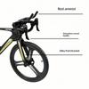 Simulation Alloy Bend Set Road Bicycle Model Matt Black/Flame Red Double Colour Movable Gears Mini Bicycle Spare Parts Desktop Collection Creative Birthday Gifts (Matte Black) view 3