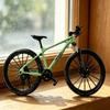 Generisch Alloy Mountain Bike Models Simulation Shock Absorber Front Fork Offroad Bike Connecting Foot Brake Mini Mountain Bike Models Collection Boy Creative Birthday Gift (Green) view 2