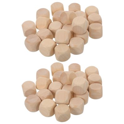 VANZACK 100pcs Wooden Dice Cubes 20mm Beige Blank Wood Blocks with Smooth Surface for Personal Crafting Hobbies and Unique Crafts, Sturdy Cube Dice for Board Games and DIY Projects