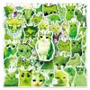100Pcs Alien Cat Meme Sticker Set: Funny Abstract Doodle Decals, view 1