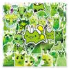 100Pcs Alien Cat Meme Sticker Set: Funny Abstract Doodle Decals, view 2