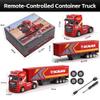 SAYZON 1/64 RC Semi Truck WLtoys 6408 RC Car with LED Lights Three-Speed Control view 2