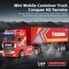 SAYZON 1/64 RC Semi Truck WLtoys 6408 RC Car with LED Lights Three-Speed Control view 4