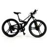 Alloy Soft Tail Shock Absorber Off-Road Bicycle Equipment Linkable Foot Disc Brake Tri Wheel Mini MTB Model Desktop Car Collection Boys Creative Birthday Gifts (Matte Black) view 1