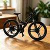 Alloy Soft Tail Shock Absorber Off-Road Bicycle Equipment Linkable Foot Disc Brake Tri Wheel Mini MTB Model Desktop Car Collection Boys Creative Birthday Gifts (Matte Black) view 4