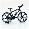 Generisch Mini Mountain Bike Model Made of Alloy, MTB Bicycle with Suspension and Disc Brakes, Realistic Bicycle Model as Decoration & Gift for Cyclists & Collectors (Blue Black) view 1