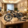 Generisch Mini Mountain Bike Model Made of Alloy, MTB Bicycle with Suspension and Disc Brakes, Realistic Bicycle Model as Decoration & Gift for Cyclists & Collectors (Blue Black) view 2