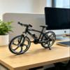 Generisch Mini Mountain Bike Model Made of Alloy, MTB Bicycle with Suspension and Disc Brakes, Realistic Bicycle Model as Decoration & Gift for Cyclists & Collectors (Blue Black) view 3
