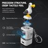 3 Pcs Clicker Fidget Toys, Rechargeable Seagull Mine Button Keychain with Real Sound & LED Light, Funny Interactive Desk Stress Relief Toy for Kids Adults view 4