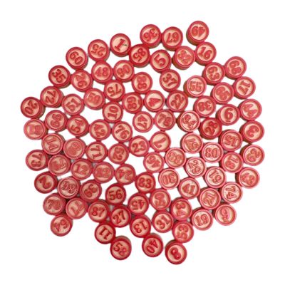 TWTCZOZ 90Pcs Bingo Chips Vintage Easy to Read Solid for Kids Adults Bingo Tiles for