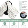 Frogs Hearts Floral White Print Infant Baby Car Seat Cover Breathable Muslin Cotton Canopy Sunshade Stroller for Travel Hot Weather view 4