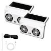 Solar Powered Car Ventilator Fan - Car Solar Powered Window Exhaust Fan with Fast Odor Removal and Quiet Operation, 4500 RPM, Air Vent Radiator Solar Energy for Vehicle Ventilation (2pcs-White) view 1