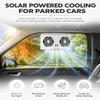 Solar Powered Car Ventilator Fan - Car Solar Powered Window Exhaust Fan with Fast Odor Removal and Quiet Operation, 4500 RPM, Air Vent Radiator Solar Energy for Vehicle Ventilation (2pcs-White) view 2